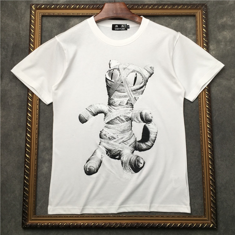 

2021 New Barrett Men' Short-sleeved T-shirt Wrapped Cartoon Pattern Women t Shirts|streetwear 2191001571 Nk4y, Black