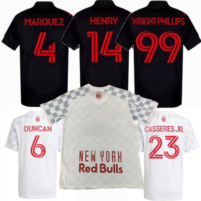 New York Rouge 2021 2022 Jerseys de football Kaku Casseres Jr. Duncan Royer Clark Henry Parker 20 21 22 Chemises pour hommes et enfants