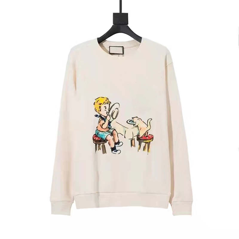 

Spring Men Women Hoodies with Letter Printed Casual Mens Sweatshirts Top Quality Fashion Design Streetwear Clothing Size -3XL, Beige