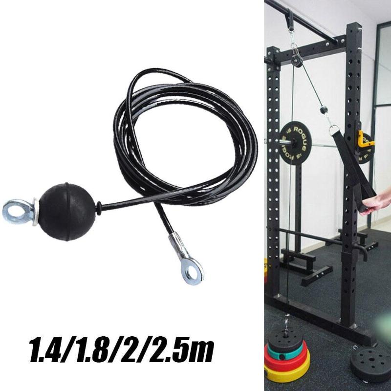 

1.4M/1.8M/2M/2.5M Wire Rope Heavy Duty Steel Wirerope Fitness Rope Cable Machine Pulley 5Mm For Home Accessories Z6H5