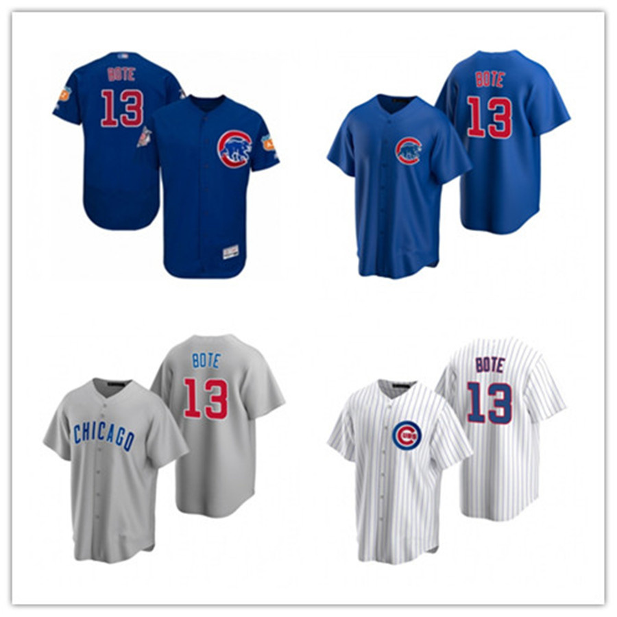 

2021 Men Women Youth Cub 13 David Bote Royal Custom Baseball Jersey Blank Replica Alternate blue white gray, Blue;black