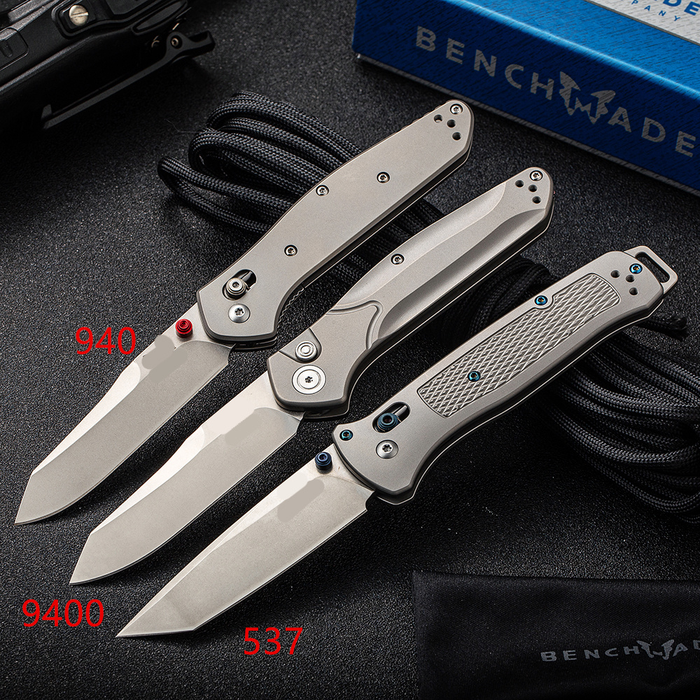 

Benchmade automatic.knife 537-940-9400 Titanium handle VG10 blade UTX85 UT121 BM3300 BM3500 BM3320 BM3310 tactical camping EDC tool hunting folding pocket knives