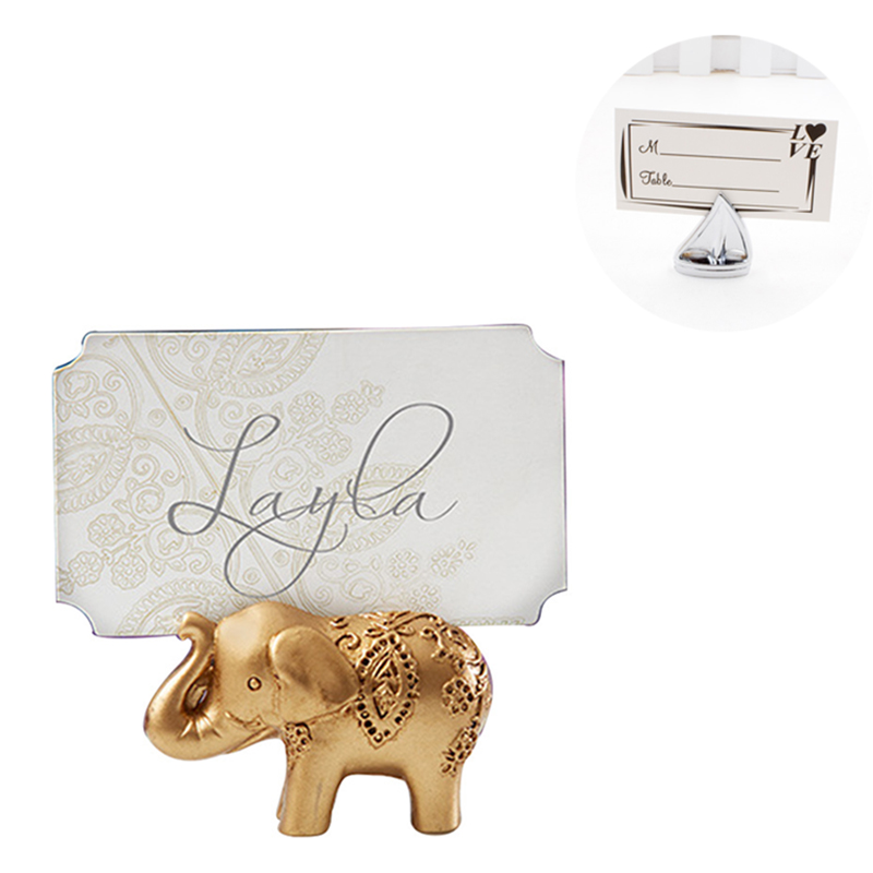 

Golden Elephant Label Holder Desktop Decoration Memo Clip Creative Sailing Boat Office Party Seat Card Holders