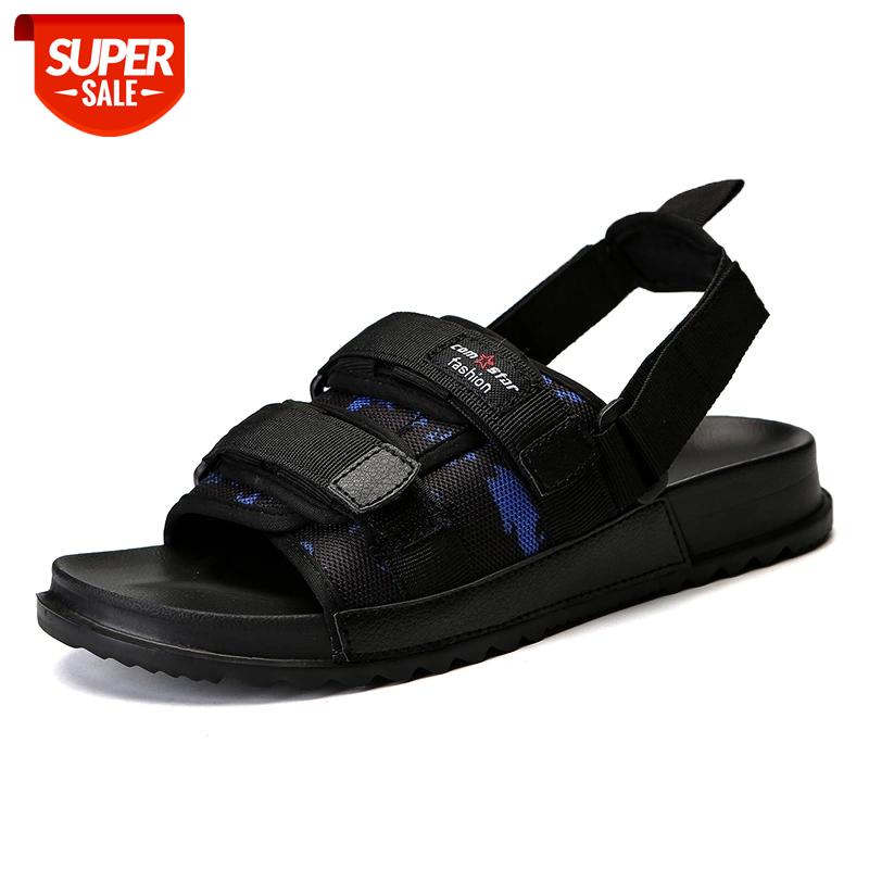 

Man Beach Sandals Summer Hot Sale Sandals Comfortable Men Walking Shoes Anti Slip Mens Outdoor Slippers Cheap #0r6b, Black