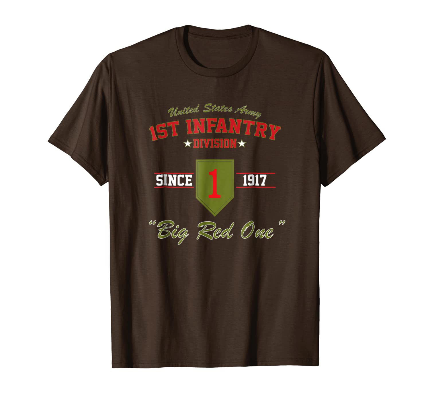 

1st infantry division shirt, White;black