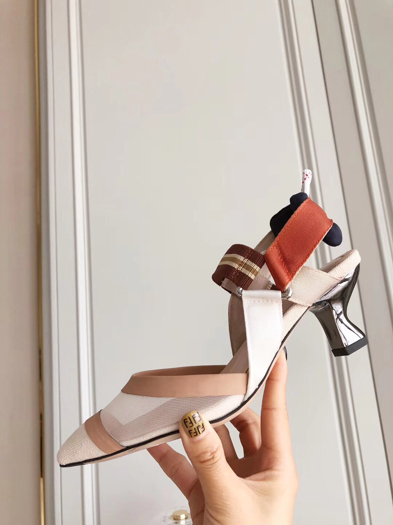 

2021 fashion High Heels Shoes Designer Women Pointed Toe Low Heel Shoess Woman Gladiaor Sandals Lady Brand Design Mesh womens Shoe with box size 35-41 -BB309, Picture color