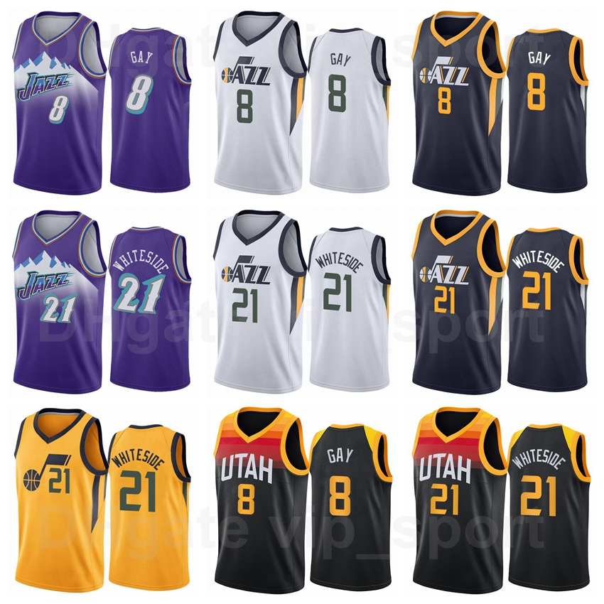 

Print Basketball Joshua Christopher Jersey Rudy Gay 8 Hassan Whiteside 21 Santi Aldama Black Purple Navy Blue Green White Team Custom Name N, Black;red