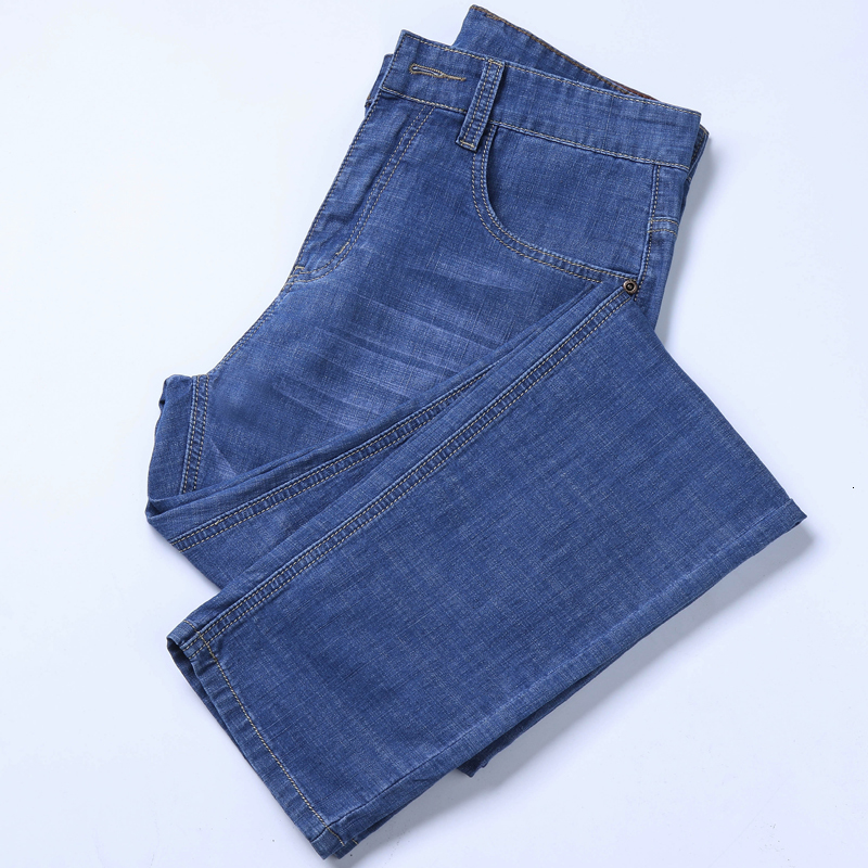 

2021 High Quality Brand New Fashion Hot Jeans for Young Men Sale Men's Pants Casual Slim Cheap Straight Trousers Wwto, Blue
