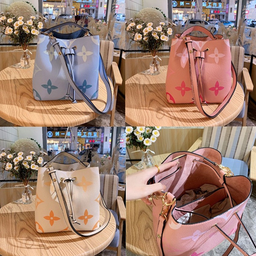 

5A+ LVYSLLouisVittonVutton Wallets Neonoe Bucket Shoulder Crossbody Bags Totes Designer Handbags Messenger Bag Genuine Leather, Red;black