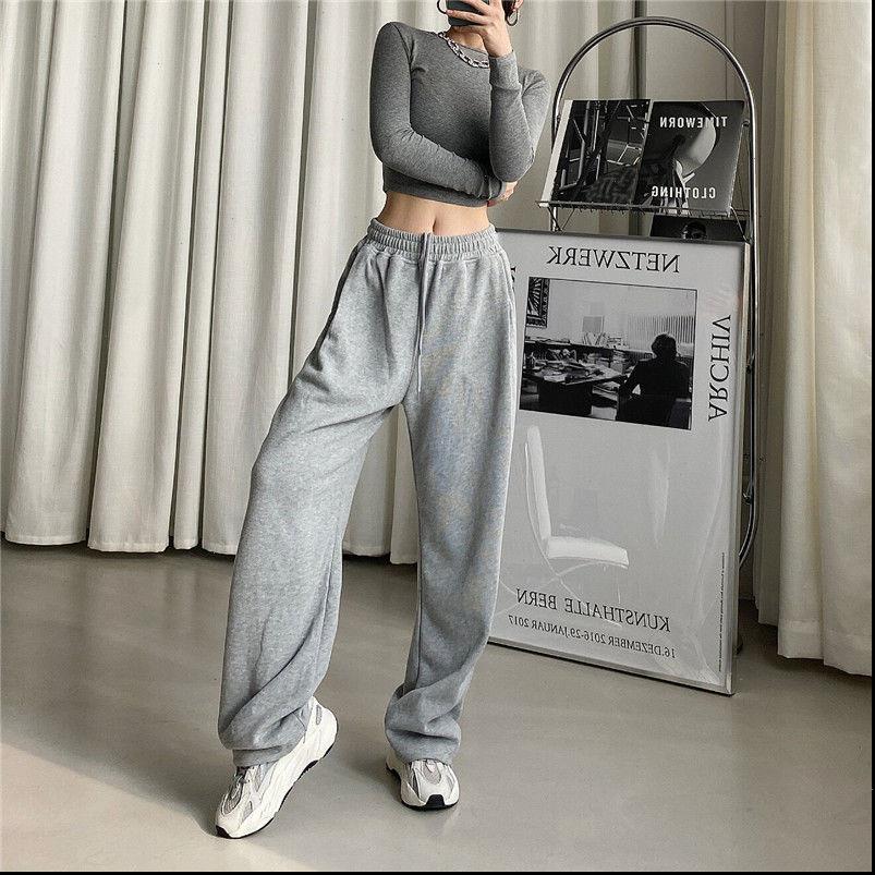 

gray sweatpants baggy harem women capri wide leg sweat oversized harajuku joggers woman high waisted black trousers, Black;white
