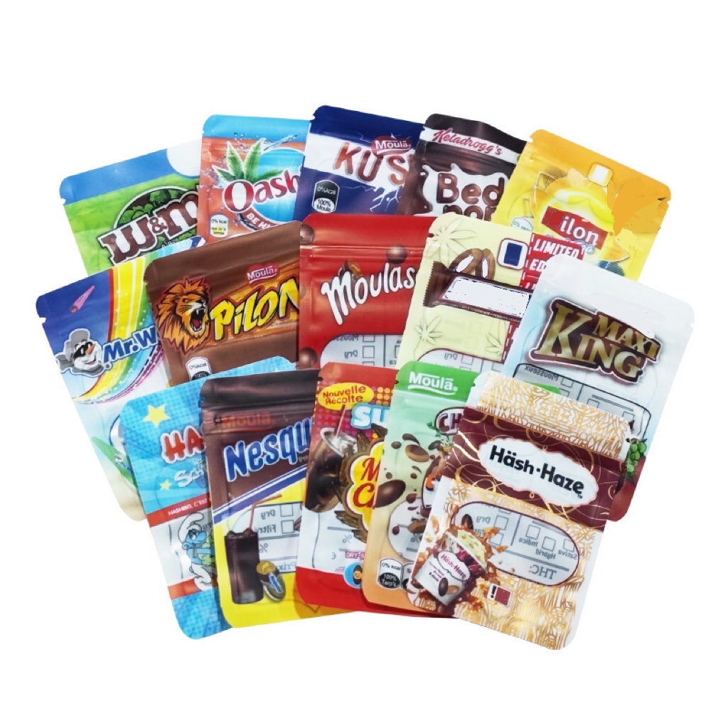 

Resealable runtz Mylar edible packaging ziplock bag smell proof chocolate bar mylars zipper moisture protective opp poly retail package baggie