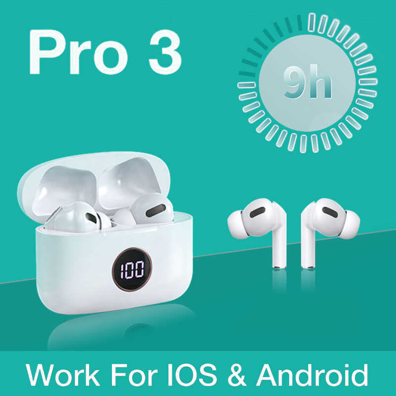 

for Airpoddings Pro 3 Wireless Earphone Bluetooth Headset Tws Touch Control Sports 300mah Charging Box Apple Android, A8 white
