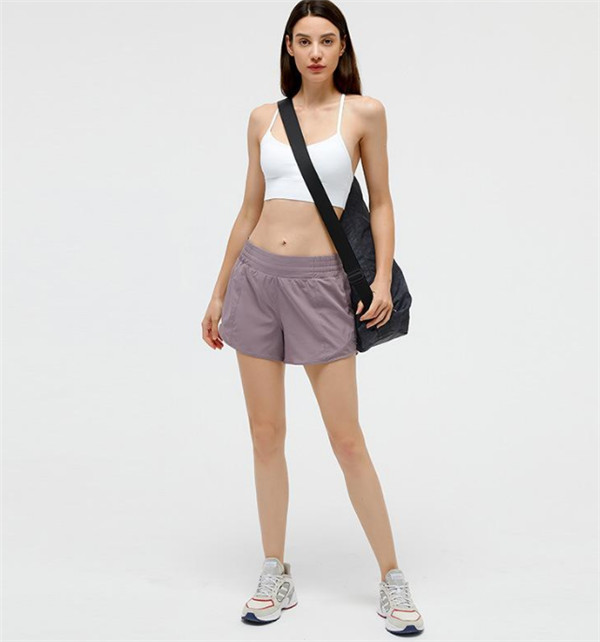 

L-188 Yoga Short Pants Outfit Hidden Zipper Pocket Loose Breathable Casual Womens Running Sportswear Sports Shorts Girls Exercise Fitness Wear top quality, Black