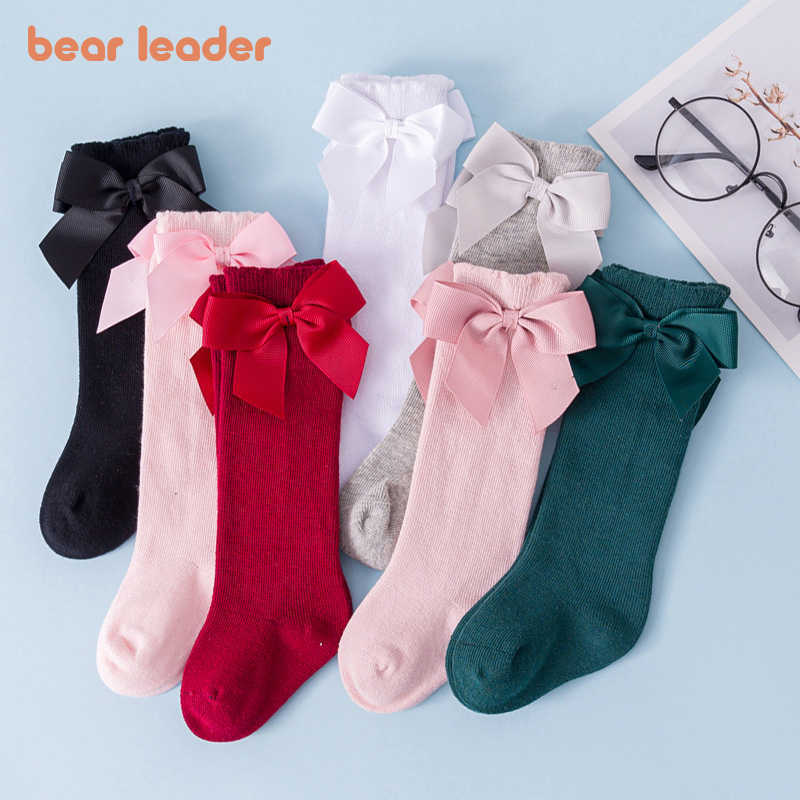 

Bear Leader Baby Clothing Autumn Winter Girls Lovely Bowtie Socks Kids Casual Socks Infant Accessories Fashion 5Pcs 210708, Ah1304multi