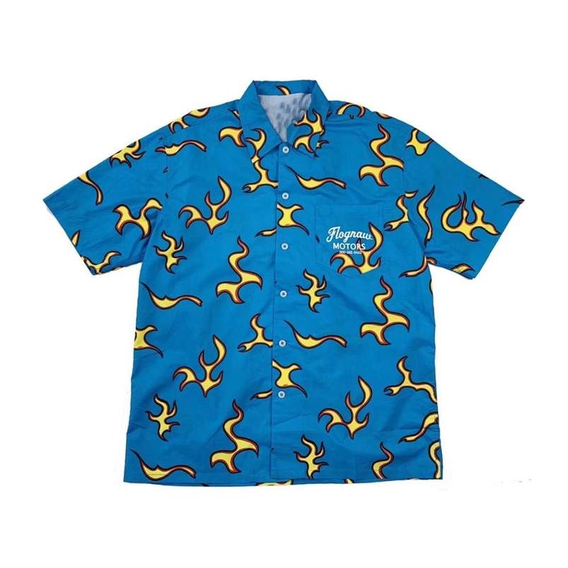 

Men golf Flame Le Fleur Tyler The Creator Cotton Casual Shirts Shirt high quality Pocket Short-sleeves Top M 2XL #AB4 210721