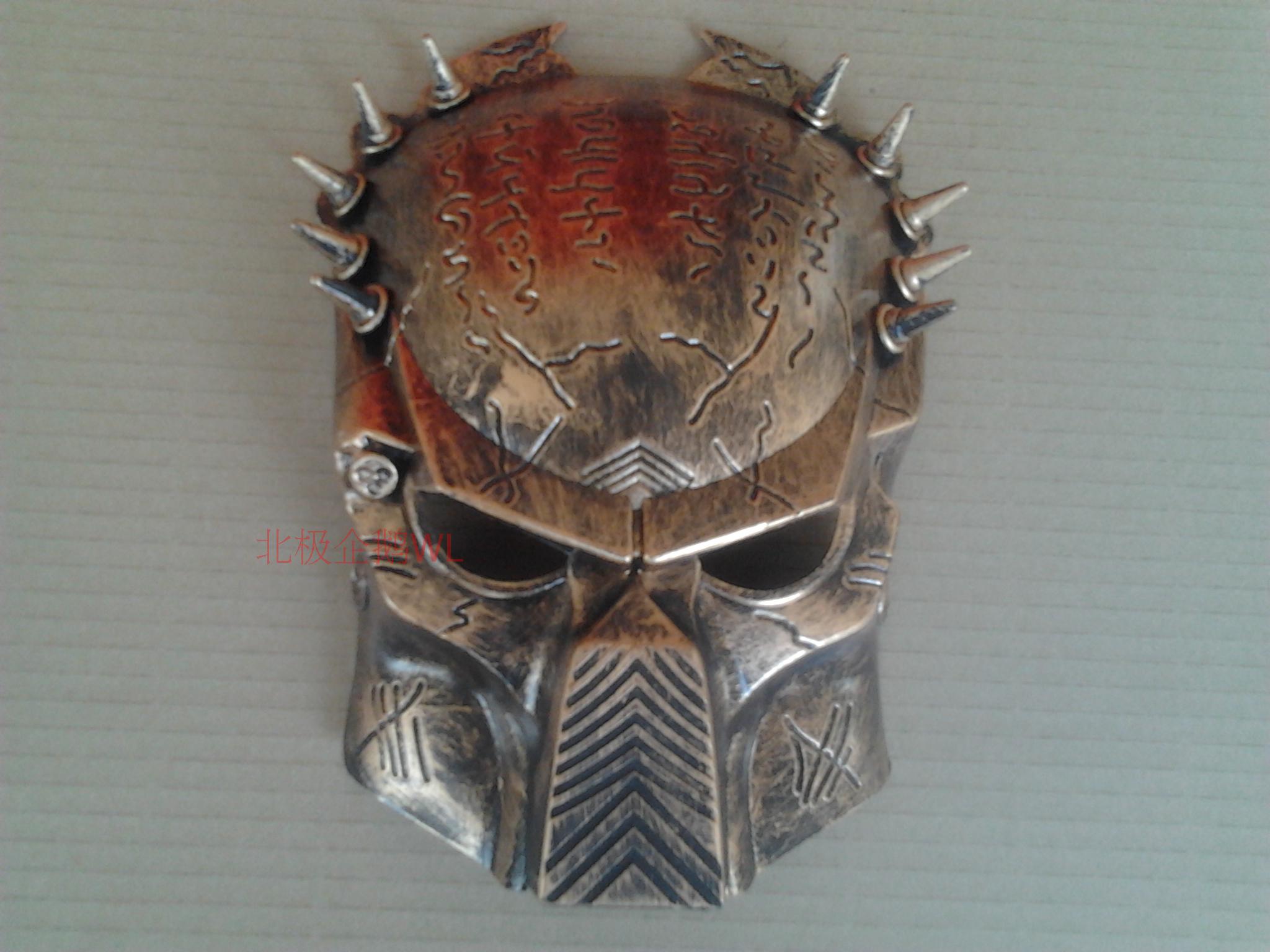 

New Golden Cosplay Quality Costume Ball Aliens Vs Predator AVPR Mask Halloween Dance Birthday Party Masquerade --- Loveful