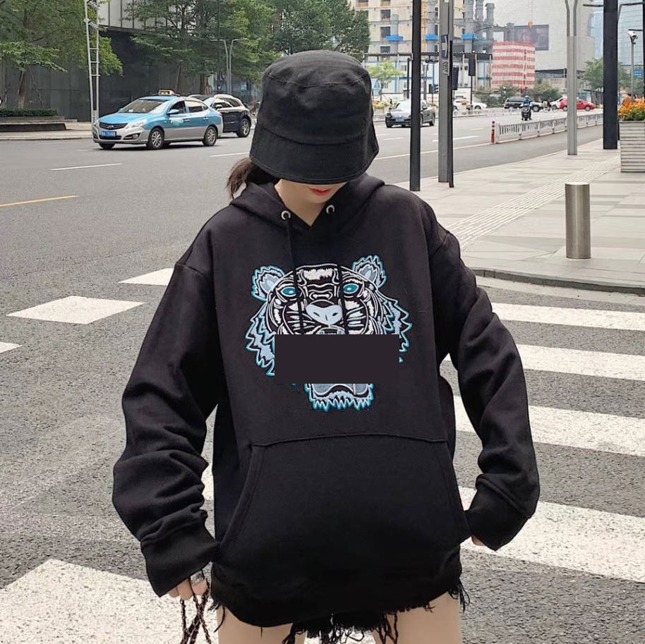 

Mens Autumn Winter KO Bandana Hoodies American Unisextiger Skateboard designer Hooded Women Men Casual hoodie good mans embroidery Sweatshirts, Black