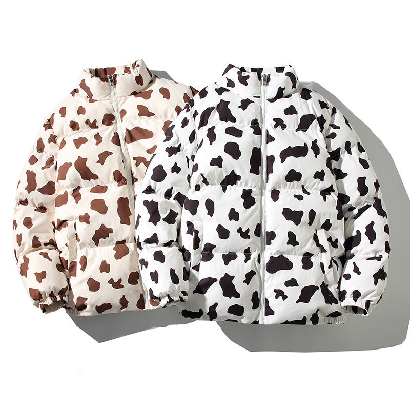 

2021 New Winter Jacket Men's Parka Warm Fashion Retro Cow Stand-up Collar Men Streetwear Loose Korean Short Coat Mens Clothes -4xl Olq2, White