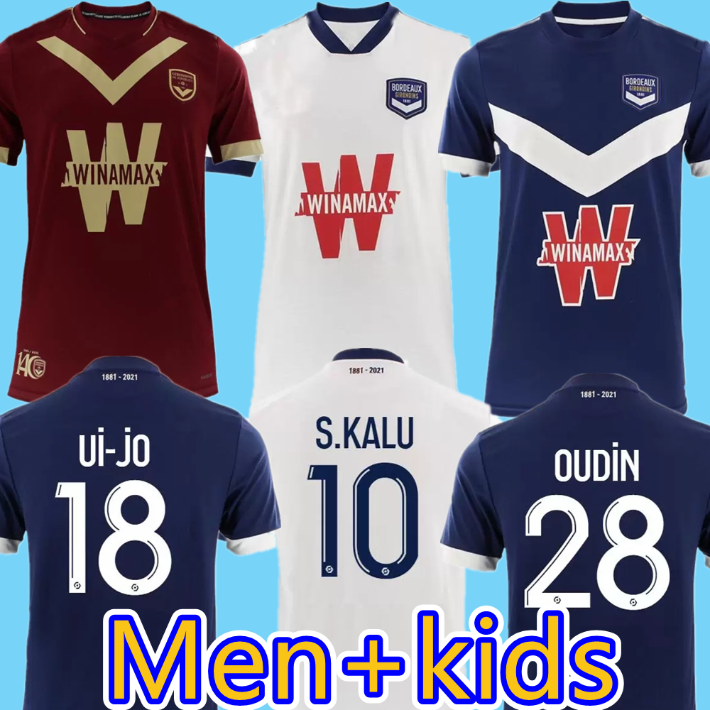 21 22 Girondins Bordeaux Bordeaux 140e anniversaire Jerseys de football Troisième Kalu 2021 2022 Accueil Adli Away Briand Maillots de pied Nouvea