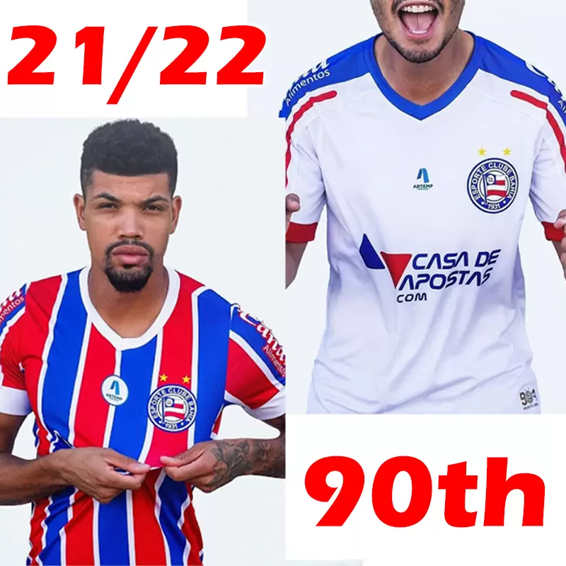 

21 22 EC Bahia GILBERTO Mens Soccer Jerseys ROSSI FLAVIO RODRIGUINHO Home Away Football Shirt Club Short Sleeve jersey Camisetas de fútbol top, Bayibu 2021 away