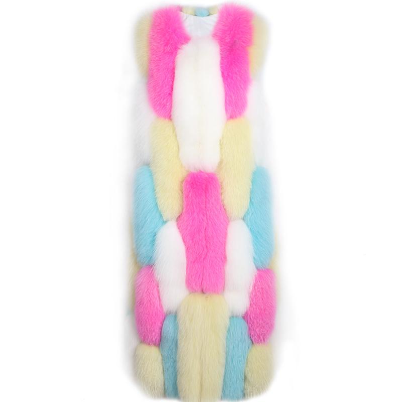

Women' Fur & Faux Women Lady Real Natural Vest Long 110cm Length, Multi
