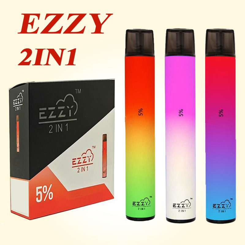 

EZZY Super 2 in 1 Disposable cigarettes Vape Pen 2000 Puffs 10 colors 6.5ML Dual Switch 2IN1 Pods 900mAh Battery e Cigarette Pre-Filled