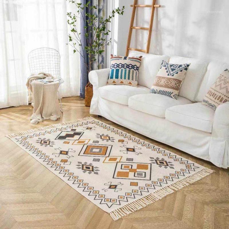 

Carpets Anti-slip Bedroom Floor Mat With Tassel Entrance Doormat Washable Balcony Kitchen Area Rug Living Room Wall Tapestry