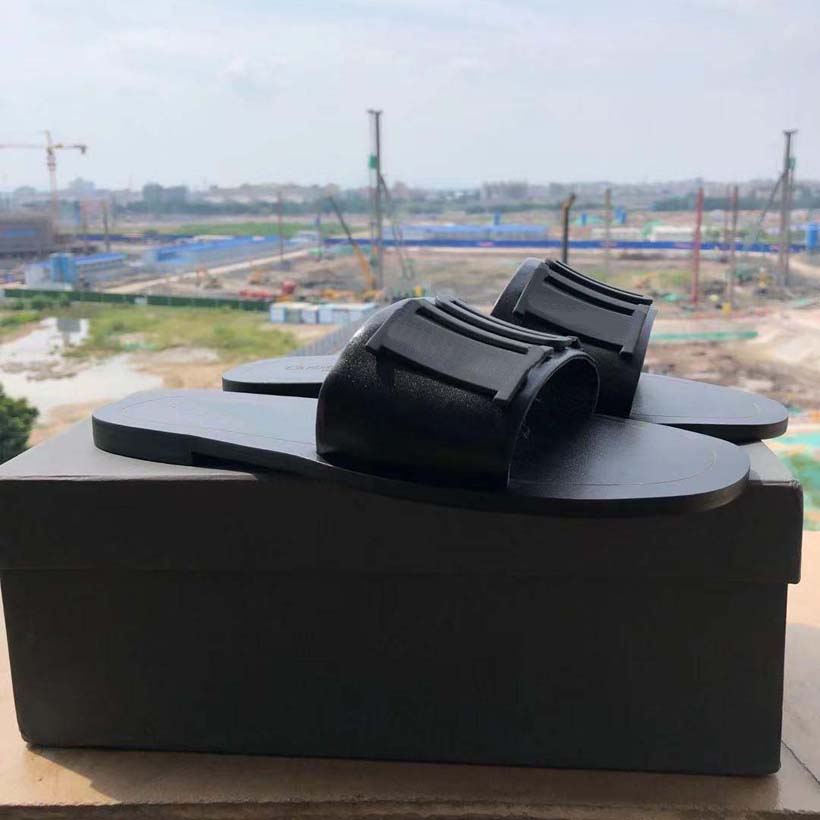 

Luxury Slipper for Women Ladies Girls Flat Non-slip Rubber Sole Slider Comfortable High Quality Loafer Fashion Summer Sandals Indoor Outdoor with Box pink black, #14