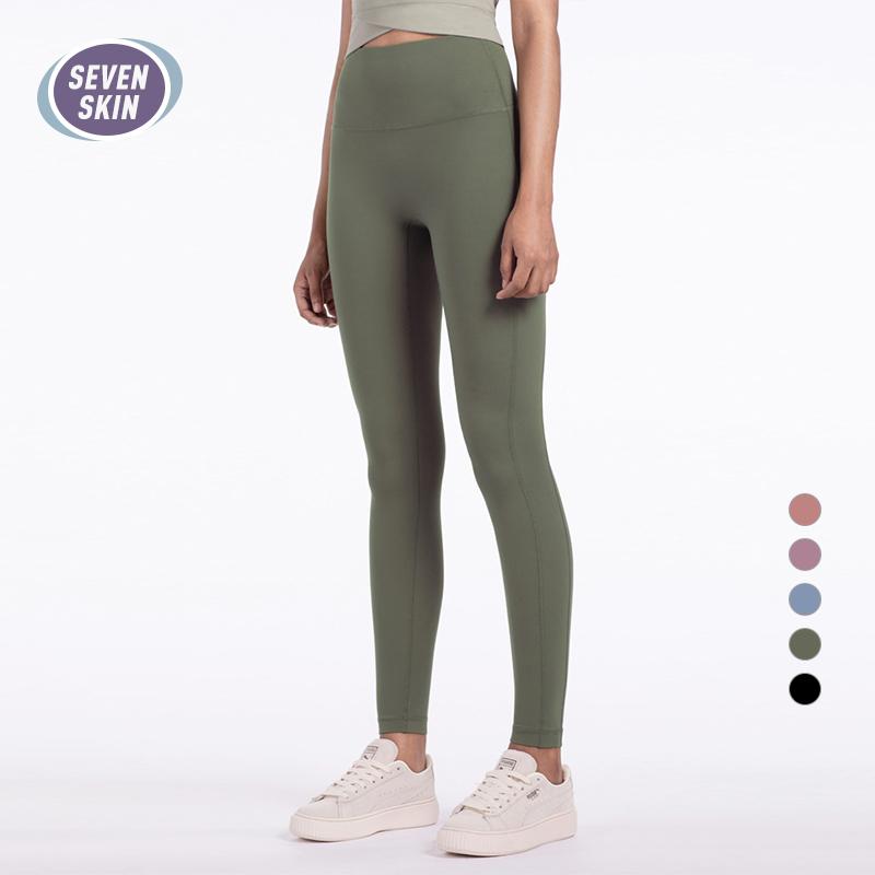 

SEVEN SKIN Seamless Yoga Pants High Waist Women Leggings for Fitness Gym Workout Long Leggings Women' Running Push UP Tights, Black