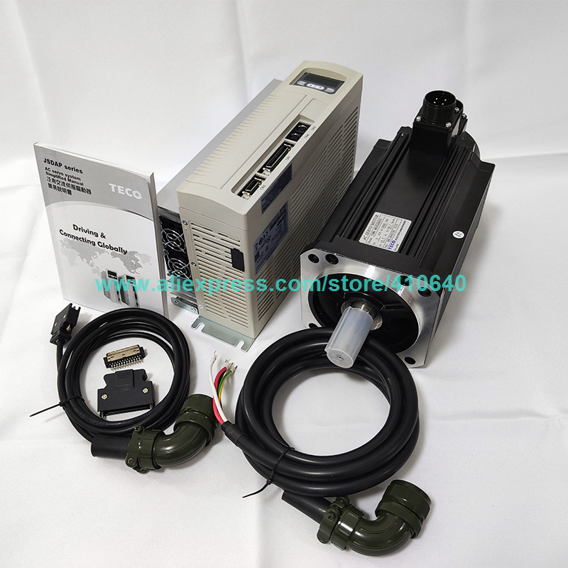 3 Phase TECO 3 KW Servo Motor JSMA-MB30ABK01 and TECO Servo Motor Drive JSDA-75A3 Genuine Quality 3000 W Servo Motor and Drive-image-654181289