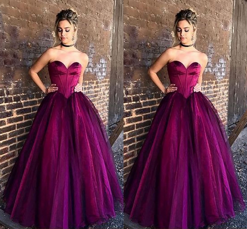 

2021 New Hot Sale Tulle Prom Es Long A-line Evening Purple Formal Party Vestido Formatura Ab61, Gray