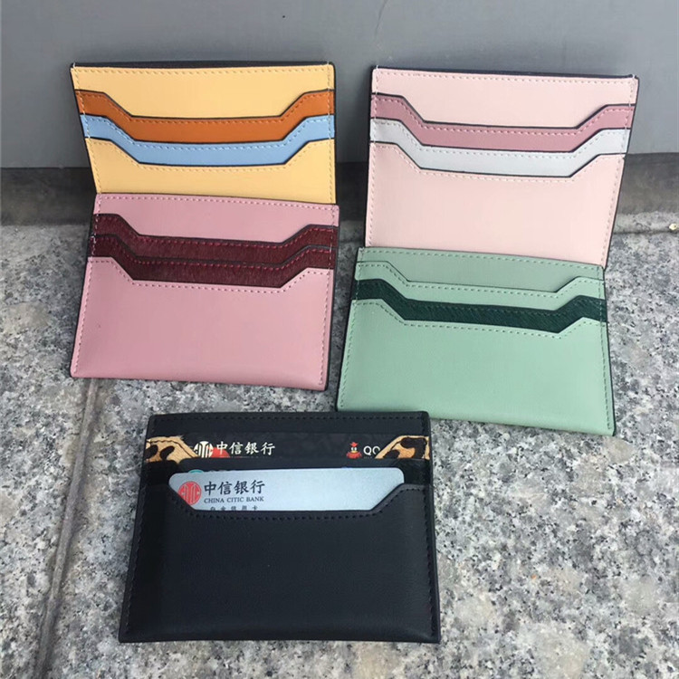 

Horse hair driver's license cattle leather bag women's simple Mini Compact one-piece thin card wallet Purses Luxury Outlet, Yellow
