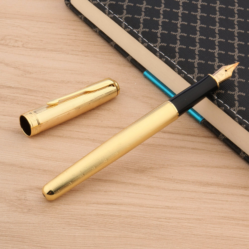 

Luxury gift Parker Sonnet classic With Golden Trim M Nib Fountain Pen Stationery Office School Supplies