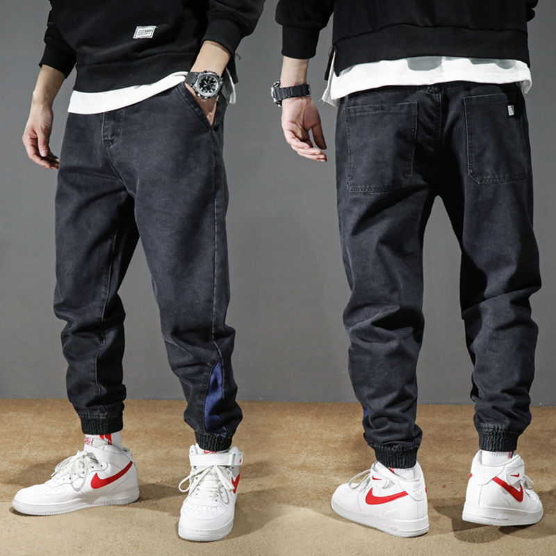 

2021 New Cotton Denim of Black Men Hare Korean-style Loose in Jogger Casual Workwear Pants Baggy Vintage Jeans Uh4n, 888
