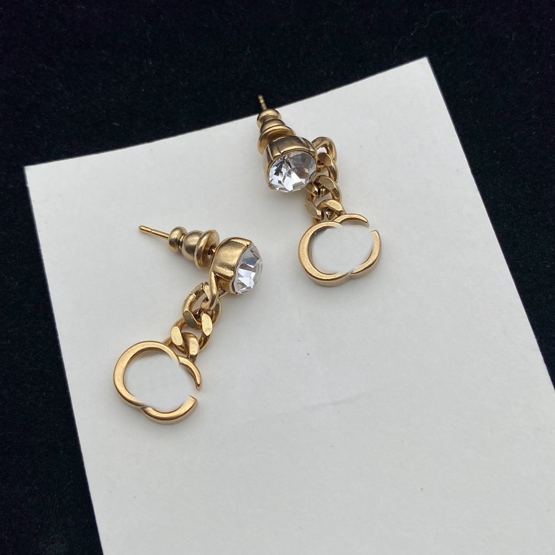

G Designer Stud Earring Chain Pearl Earring Love Diamond Women Heart Earrings Gold Silver Party Wedding Couple Gift Fashion Luxury Jewelry GGing a3
