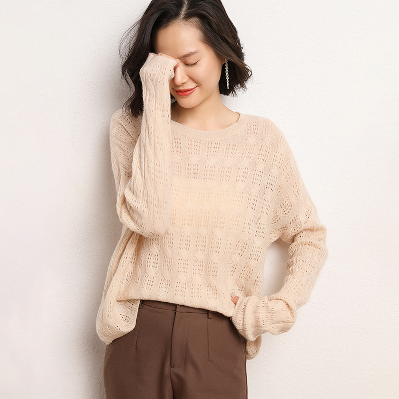 

2021 New Female Long Autumn Winter Sleeve Women Thickening Warm 100% Cashmere O-neck Women's Knitting Jumper Sweater 8n1m, Mustard yellow