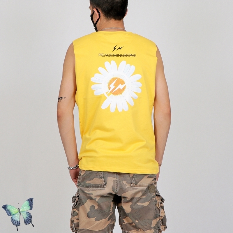 

Peaceminusone 2021 New Sleeveless t Shirt T-shirt Men Women Casual Daisy Top Tees Sportswear Fast Shipping U7ya VRJH, 3214