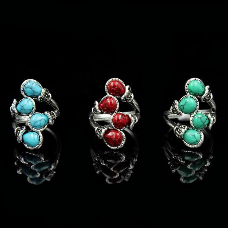 

Cluster Rings Fashion Natural Stone Branch Ring For Women's Beach Party Jewelry Girlfriend Birthday Gift Girl