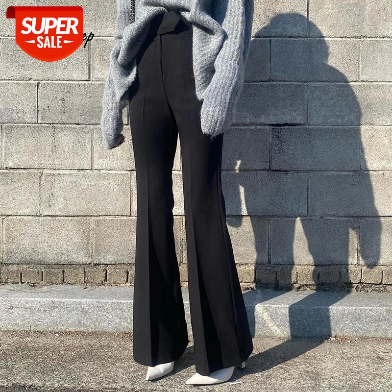 

Weekeep Black Slim Korean Style Flare Pants Fashion High Waist Vintage Harajuku Suit Pants Long Trousers Women Capris Streetwear #g40D, Black;white