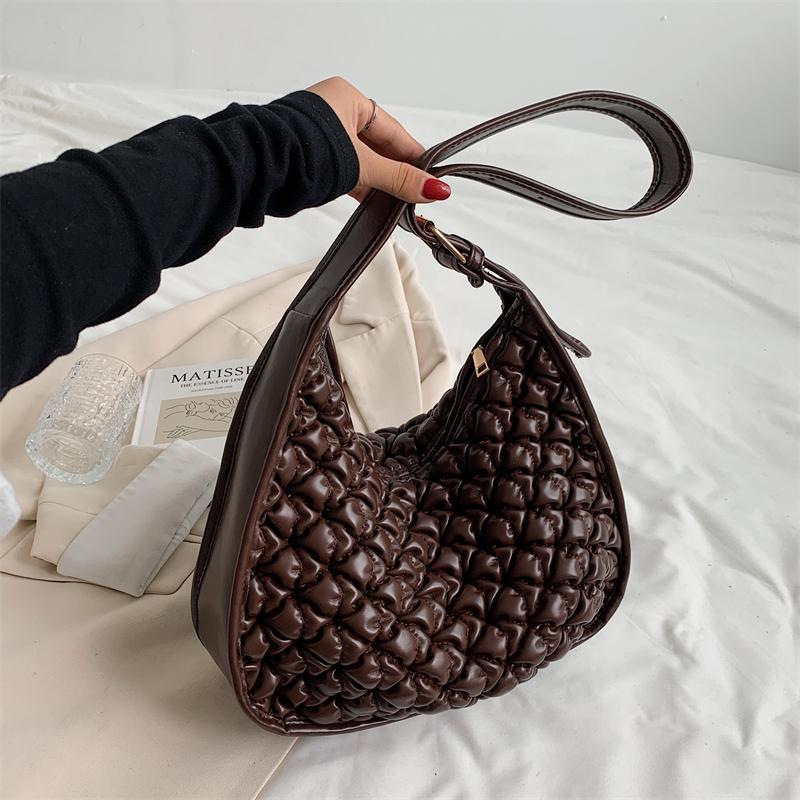 

Evening Bags Designer Shoulder For Women 2021 High Quality Leather Plaid Women's Handbags Canvas Simplicity Tote Bag