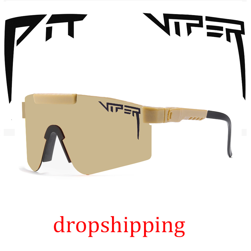 

2021 NEW luxury BRAND Mirrored Green red blue lens pit viper Sunglasses polarized men sport goggle tr90 frame uv400 protection