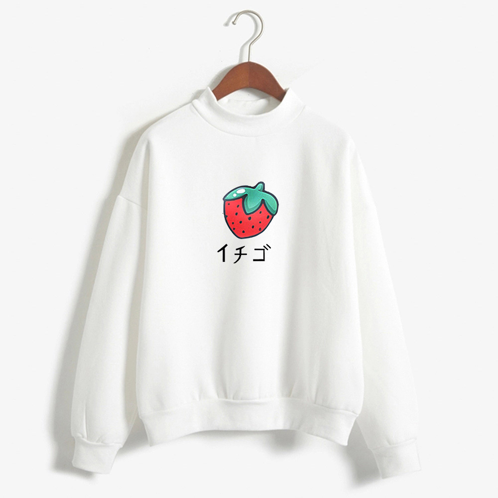 

2021 New Japanese Kawaii Impression of Fruits Sweatshirt Spring Clothes Harajuku Kpop White Khaki Pink Sweaters Schoolgirl Topos 411f, Sky blue