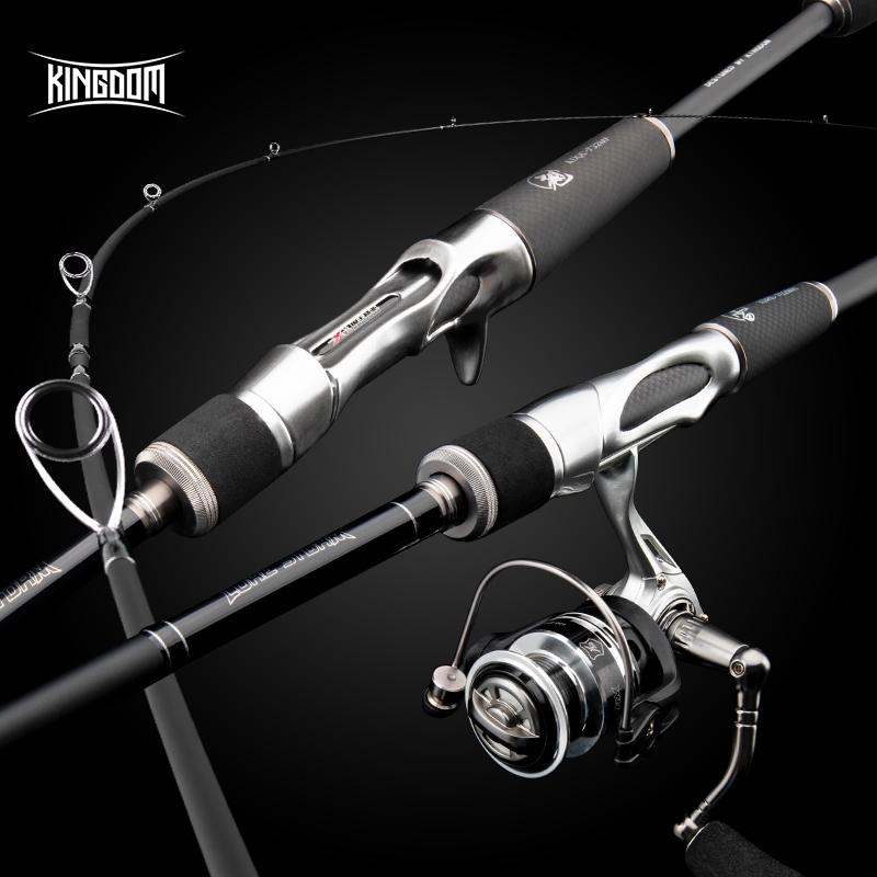 

Kingdom Fishing Combo Carbon Rods High Quality M/ML/L/MH 1.85m-2.20m Spinning Casting Fishing Super Soft Rod And Spinning Reel