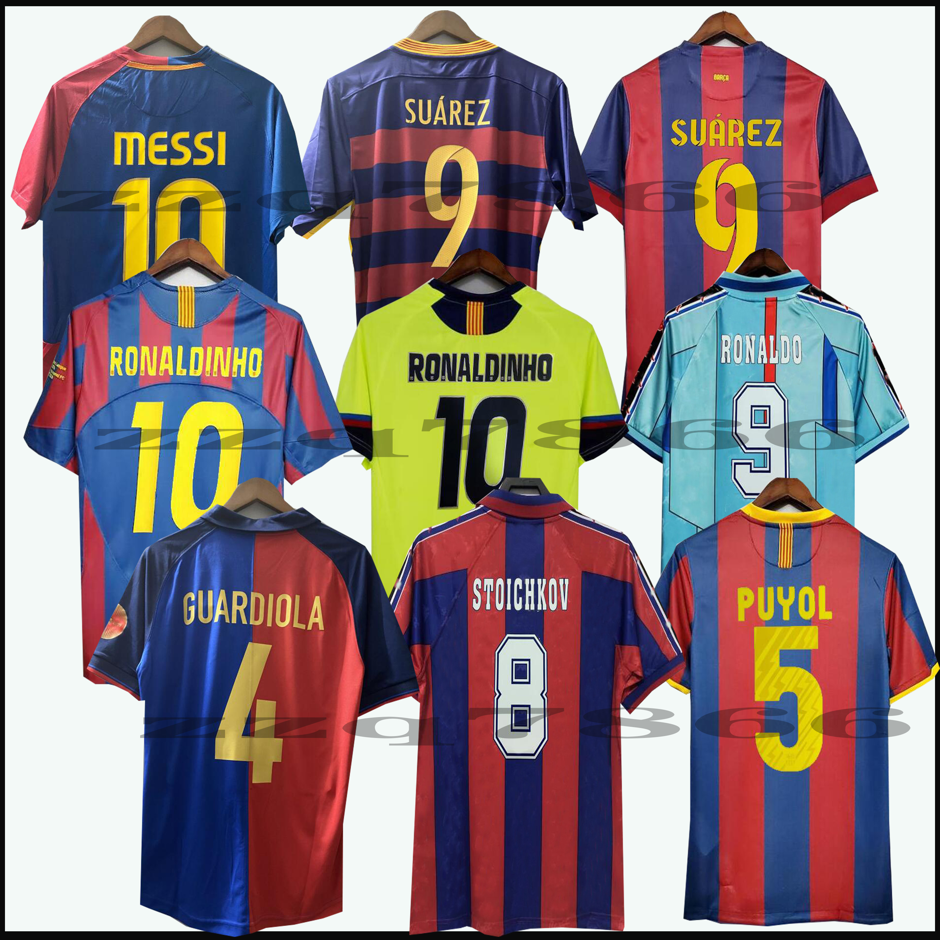 

96 97 retro RONALDO Soccer jersey FIGO RONALDINHO SUAREZ 91 92 99 07 08 09 Koeman Classics RIVALDO STOICHKOV Laudrup Guardiola XAVI PIQUE classic unifrom, Customize