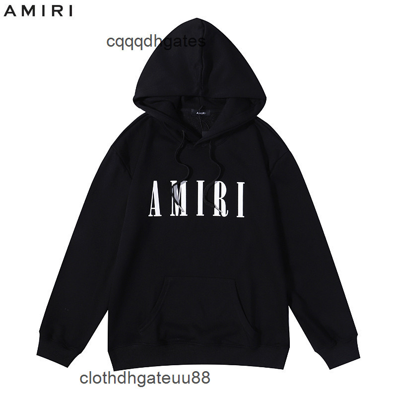 

2021 luxurys designers amiry Amirq Amir i Correct version of new letter Print Basic men's and women's Hooded Sweater Hoodie Long Sleeve P6ZN D7PN WJ16, White