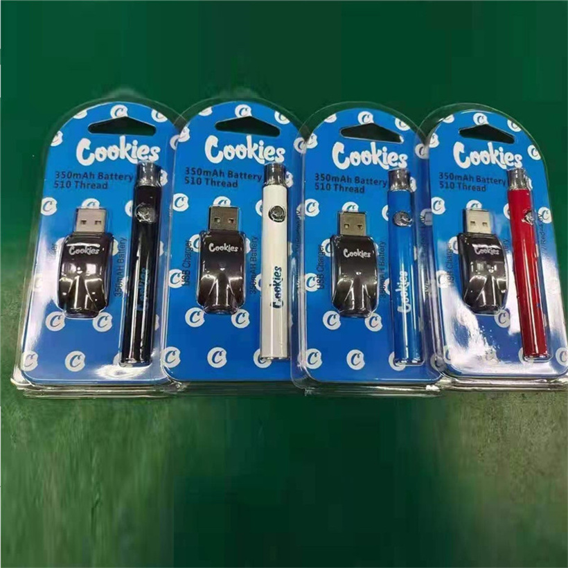 

Cookies Preheat Vape Battery 350mAh Preheating VV Variable Voltage USB Charger Pen for 510 Thread Carts Thick Oil Disposable Cartriders Tank Free DHL