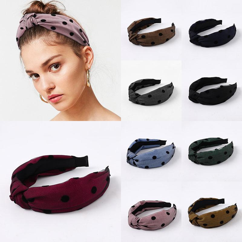 

Women Hair Accessories Cotton Plaid Hairband Knot British Style Striped Fabric Headband Girls Headwear Spring Hair Band 2021