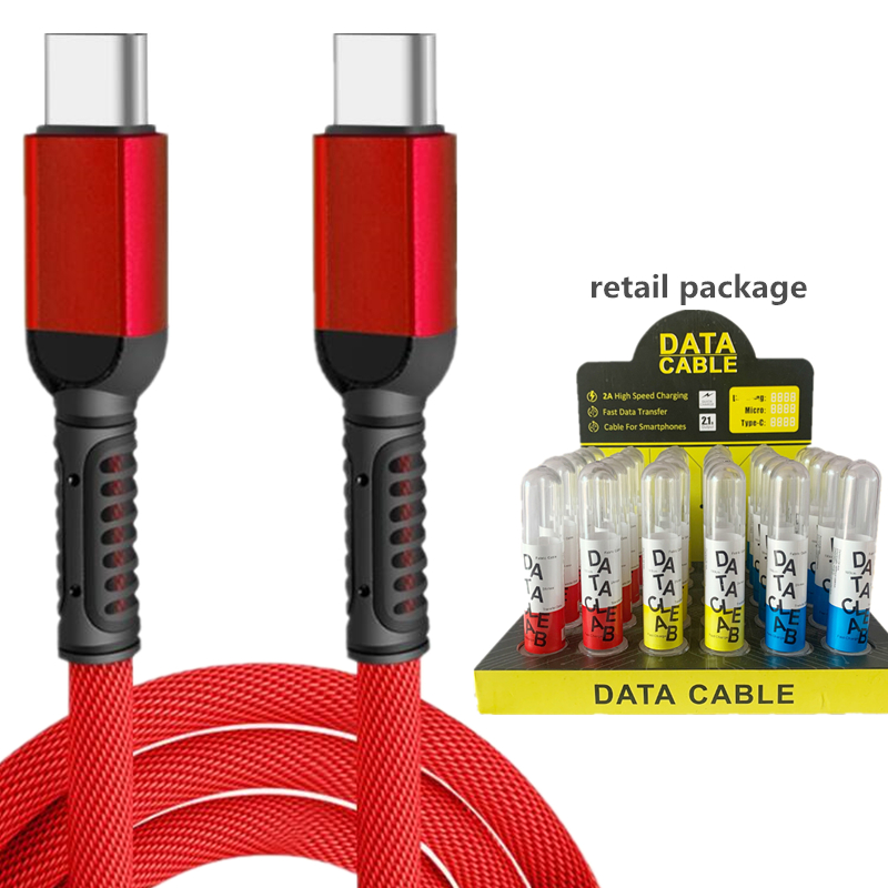 

TypeC Cables fast charging For Samsung S20 PD Quick Charge cords braided cable, Gray
