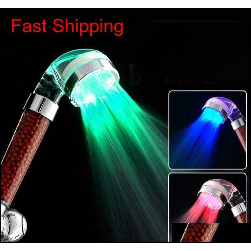 

Led Anion Shower Spa Shower Head Pressurized Water - Saving Temperature Control Colorful Handheld Big Ra qylMMn toys2010