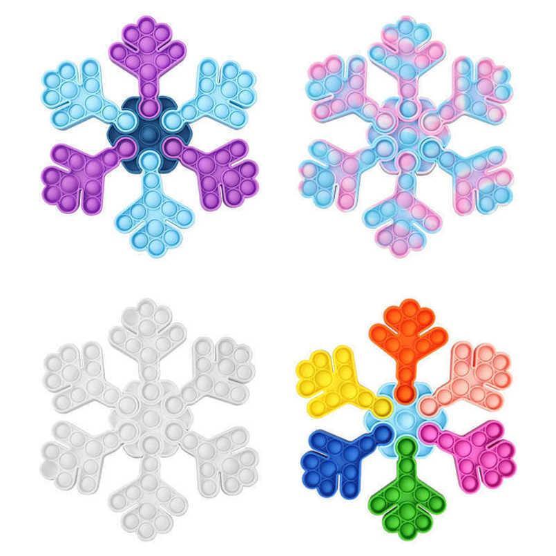 

50%off Christmas Tree Rainbow Snowflake Square Jigsaw Puzzle Push Fidget Toys Sensory Finger Desktop Early Education Toy A851